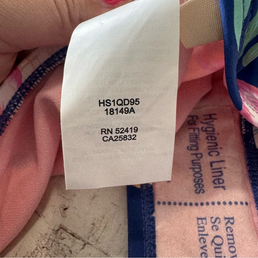 Hobie Floral Side Tie Bikini Bottom NWT size XS Blue Tropical Hipster‎ Swimsuit
